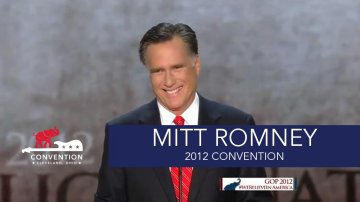 A picture of Mitt Romney in 2012.