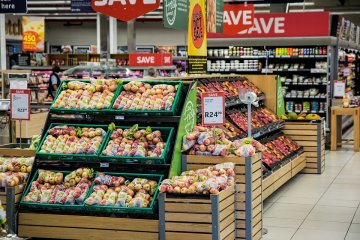 A picture of food on sale at a store.